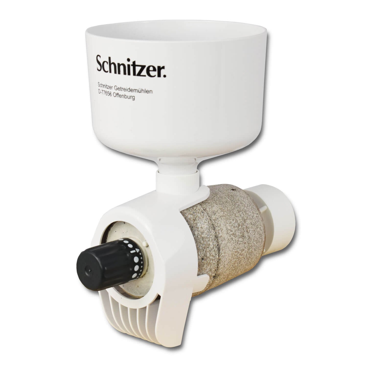 Bild zu Schnitzer Steinmühle an MaxiMahl Culina, Handantrieb und Adapter Bild zu Schnitzer Steinmühle an MaxiMahl Culina, Handantrieb und Adapter