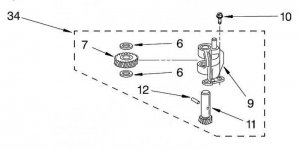 Bild 1 zu Artikel KitchenAid-Ersatzteile Zahnradsatz (worm gear assembly Nr. 34) US-Original 