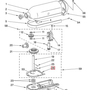 Bild 1 zu Artikel KitchenAid Gehäusedichtung Nr. 26 – Gasket für K45- und KPM5-Typ 