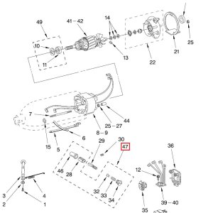 Bild 1 zu Artikel KitchenAid Motorkohlen-Einbausatz Nr. 47 – komplett ohne Motorkohlen, Kappe schwarz oder weiß 