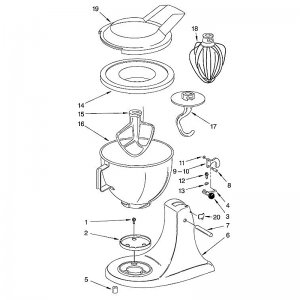 Bild 1 zu Artikel KitchenAid-Ersatzteile Bolzen Nr. 7 für den Klappkopf der Artisan, Classic und UltraPower 