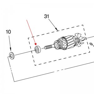 Bild 1 zu Artikel KitchenAid-Ersatzteile Motorlager Rillenkugellager für Rotor (230 V) – passend für Classic, Artisan, Heavy Duty  