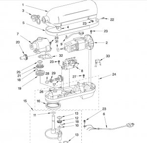 Bild 1 zu Artikel KitchenAid-Ersatzteile Getriebegehäuse (Metal Transmission Housing) 