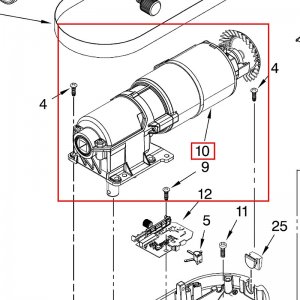 Bild 1 zu Artikel KitchenAid-Ersatzteile Motor-und Getriebeeinheit 230V für KSM7580/81, KSM7590/91 