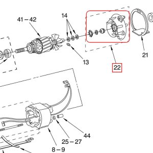 Bild 1 zu Artikel KitchenAid Lagerbrücke Nr. 22 mit integriertem Führungslager – Bearing Bracket 